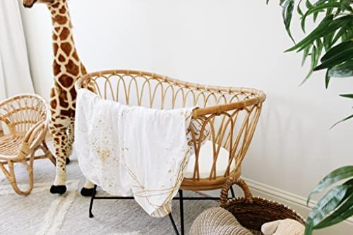 3 Fitted Gold Bassinet Sheets Set for Baby Girl