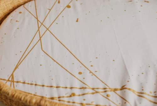 3 Fitted Gold Bassinet Sheets Set for Baby Girl