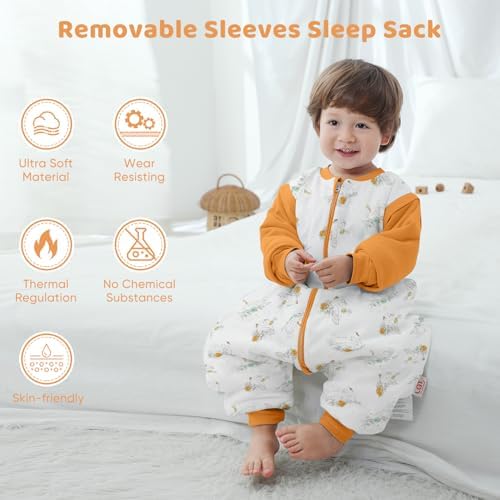 Baby Sleeping Bag Split Leg with Removable Sleeves