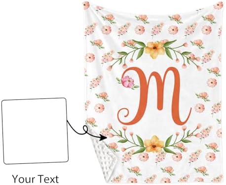 Custom Name Crib Bedding Set - Yellow Flower Pattern for Baby Girls