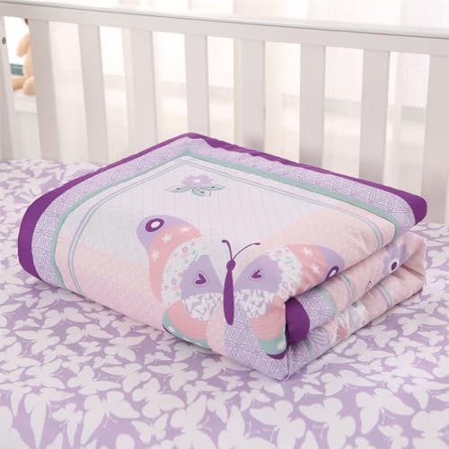 Wowelife Butterfly Crib Bedding Set for Girls
