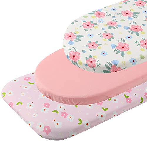 Onacosht Bassinet Sheets Set 3 Pack Pink Floral