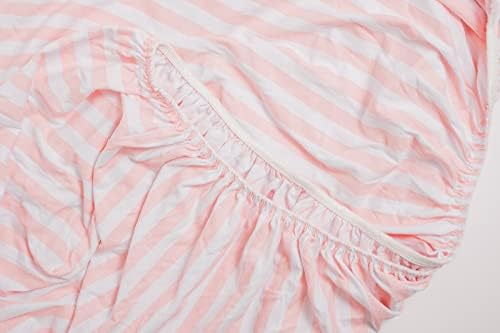 3 Fitted Bassinet Sheets Pink Set - OEKO-TEX Cotton