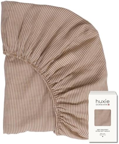 Huxie Mini Crib Sheets Organic Cotton Muslin Fitted 24x38
