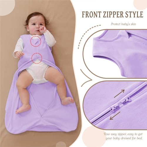 Queness Baby Sleep Sack 2-Way Zipper TOG 05 Wearable Blanket 1