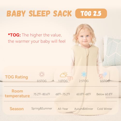 Yoofoss Baby Sleep Sack 0-6 Months TOG 25 Winter