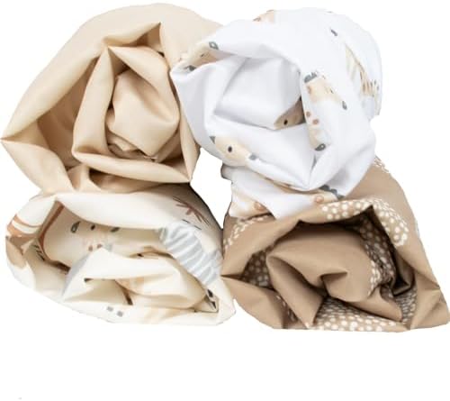 The Peanutshell Safari Bassinet Sheets 4-Pack - Neutral Soft Cozy