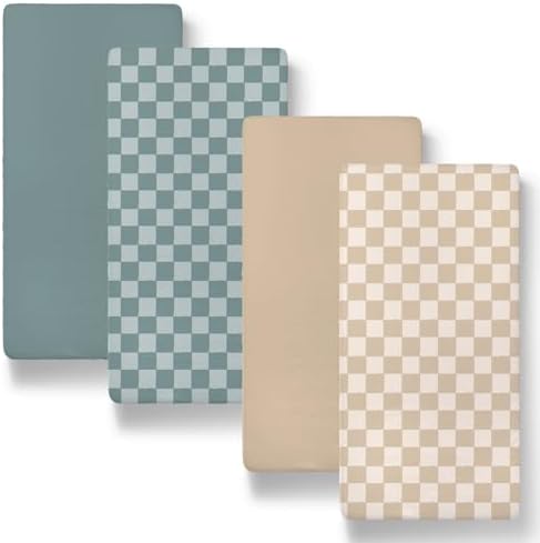 The Peanutshell Organic Bassinet Sheets 4-Pack for Boy or Girl