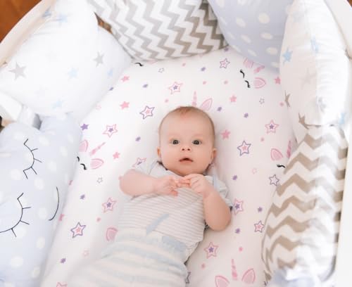 4 Pack Soft Bassinet Sheets Set for Baby Girls
