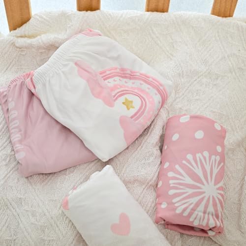 Soarwg Kids Bassinet Sheets 4Pack Neutral