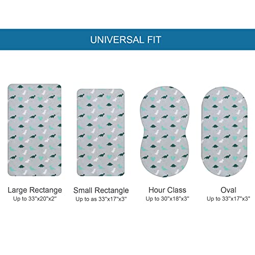 Springspirit Bassinet Sheet 4 Pack Grey