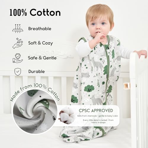 Yoofoss 12-18 Months Sleep Sack 2 Pack TOG 10 Organic Cotton Blanket