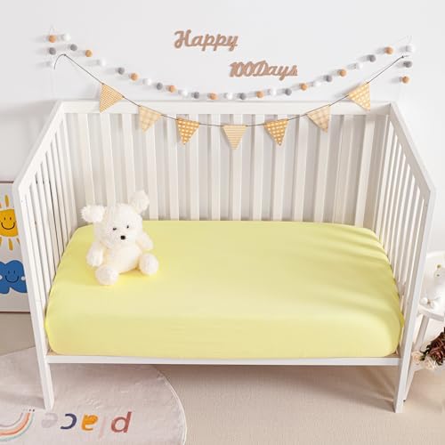 NTBAY 2 Pack Muslin Crib Sheets Soft Breathable