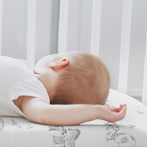 Sweet Jojo Designs Jungle Safari Elephant Bassinet Sheet Set 2p Tan