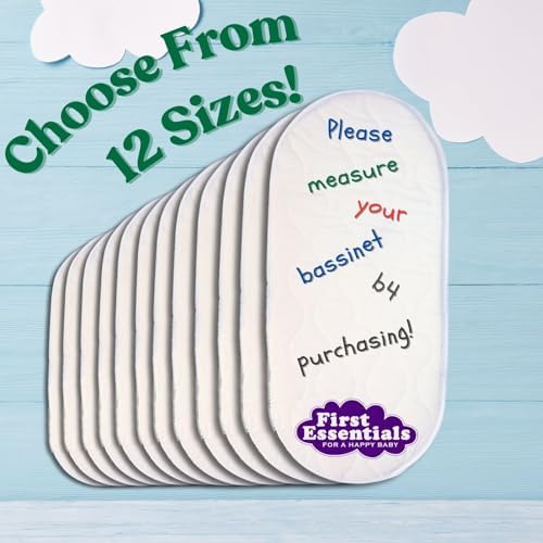 First Essentials Baby Bassinet Mattress Pad Oval 13X29