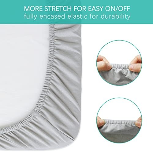 Biloban Bassinet Sheets 2 Pack Gray 100 Cotton 1