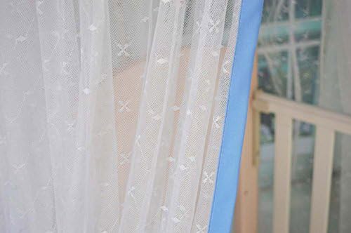 RuiHome Baby Mosquito Net with Blue Bowknot for Crib and Cot
