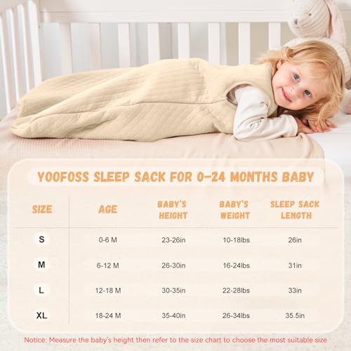 Yoofoss Baby Sleep Sack 0-6 Months TOG 25 Winter