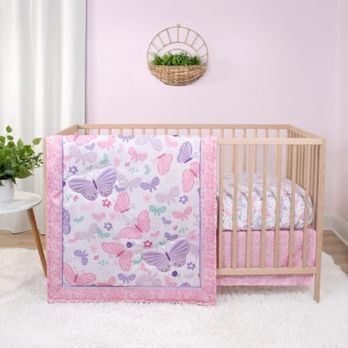The Peanutshell Butterfly Crib Bedding Set for Girls 1