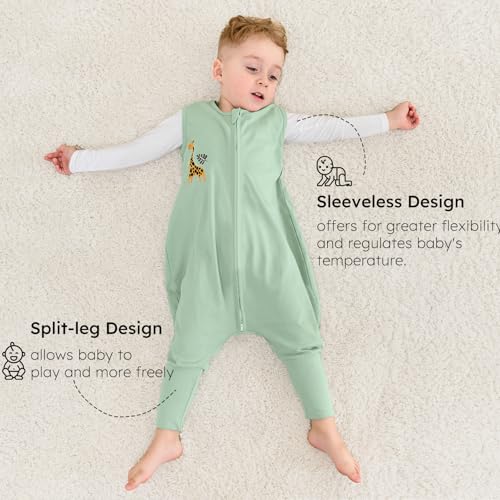Yoofoss Toddler Sleep Sack with Feet 100 Organic Cotton