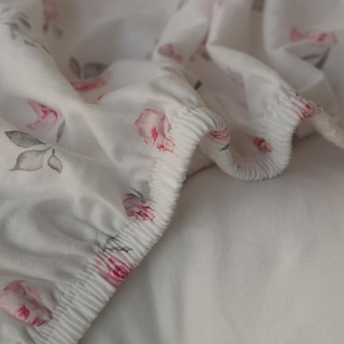 GLLQUEN Baby Bassinet Sheets 2 Pack Pink