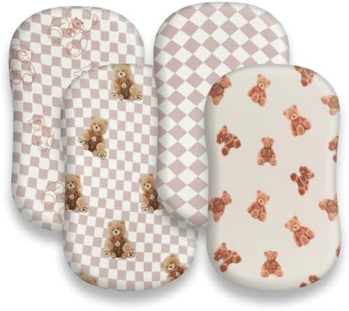 FIGEPO Fitted Baby Neutral Bassinet Sheets Set