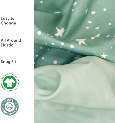 The Peanutshell Green Safari Bassinet Sheets 4-Pack