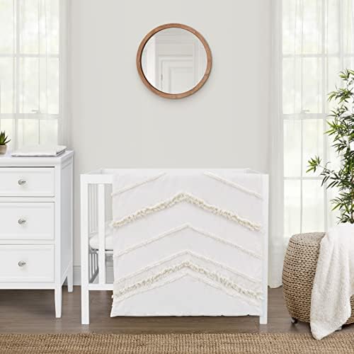 Sweet Jojo Designs Ivory Boho Mini Crib Bedding Set 3pc 1