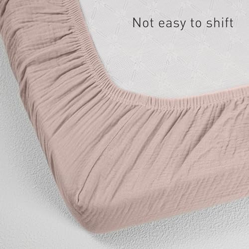 LYRICHOM Muslin Mini Crib Sheets 2 Pack