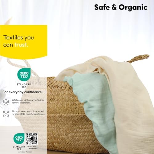 Cottonsis Muslin Crib Sheet - Organic Turkish Cotton Oeko-Tex Certified 52x28