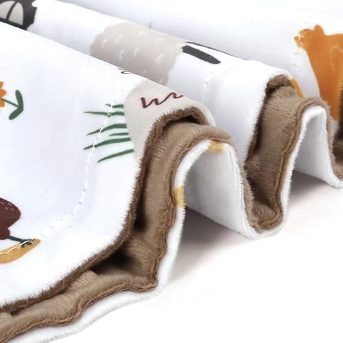 HOMRITAR Baby Blanket for Boys with Farm Animals Design