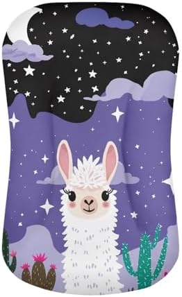 ZDCUSTOM Alpaca Printed Bassinet Sheets for Baby Girls