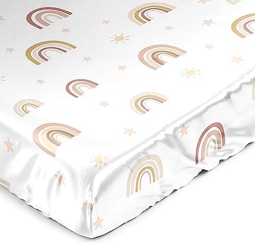 Sweet Jojo Designs Boho Rainbow Crib Sheet 1