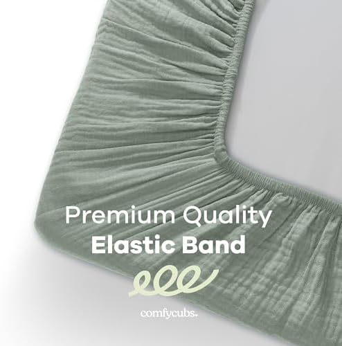 Comfy Cubs Muslin Bassinet Sheet - Soft Breathable Cotton