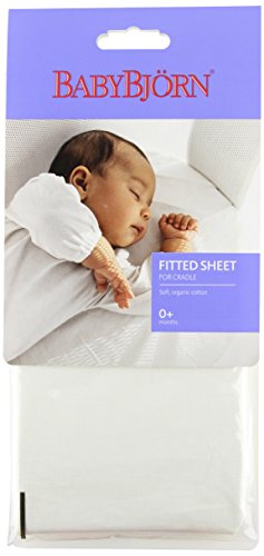 BABYBJORN Organic White Cradle Fitted Sheet