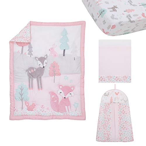 NoJo Sweet Forest Friends 4-Piece Crib Bedding Set