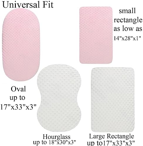 Bilokonda Dot Bassinet Sheet Set 2 Pack White Pink