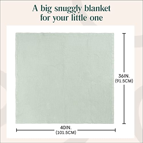 Simka Rose Waffle Cotton Baby Blanket - Soft and Breathable for Newborns