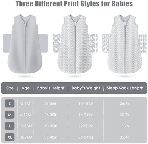 SWEET DOLPHIN 3-Pack Baby Sleep Sacks 0-6 Months