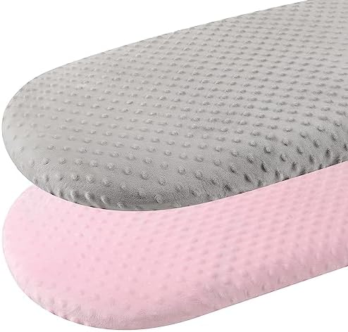 Bilokonda Dot Bassinet Sheet Set 2 Pack Grey Pink 1