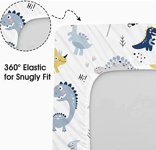 Plushii Dinosaur Bassinet Sheets 3 Pack