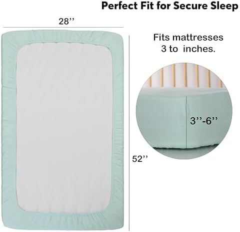 Cottonsis Muslin Crib Sheet - Organic Turkish Cotton Oeko-Tex Certified 52x28