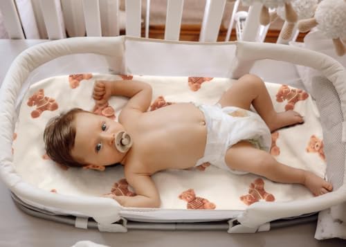FIGEPO Fitted Baby Neutral Bassinet Sheets Set