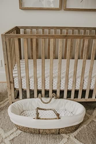 3 Fitted Bassinet Sheets Gray Set Gender Neutral