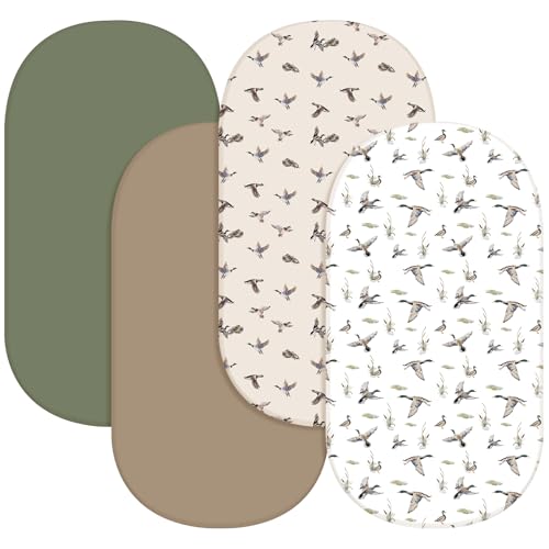 4 Pack Mallard Duck Bassinet Sheets Set