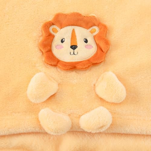 Babyhuggle Foldable Lion Plush Blanket - Soft and Safe for Newborns