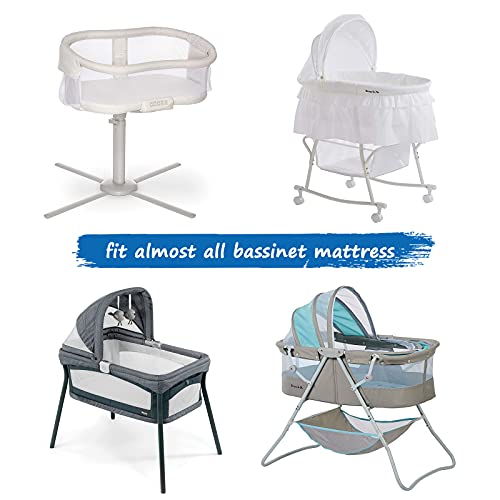 Coldwind 2 Pack Satin Bassinet Sheets for Baby Hair