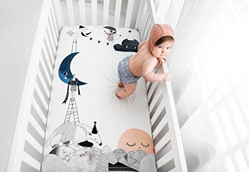 Rookie Humans 100 Cotton Sateen Crib Sheet The Moons Birthday