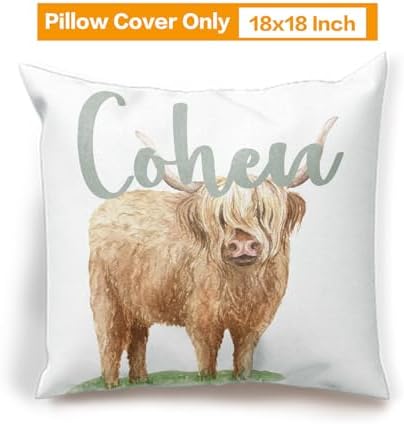 Personalized Crib Bedding Set for Boys - Highland Cow Theme with Name
