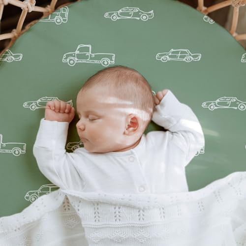 GLLQUEN Baby Bassinet Sheets 4 Pack - Breathable and Safe